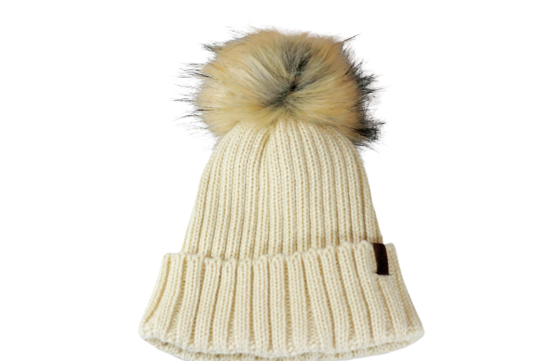 The Knit Pom in Beige - COSI & co.