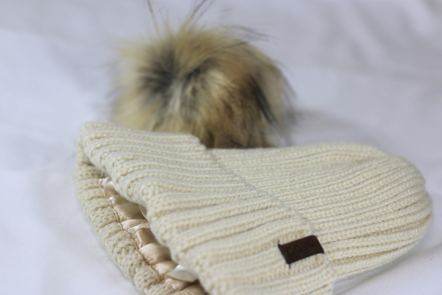 The Knit Pom in Beige - COSI & co.