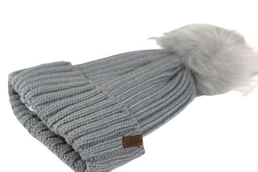 The Knit Pom in Grey - COSI & co.