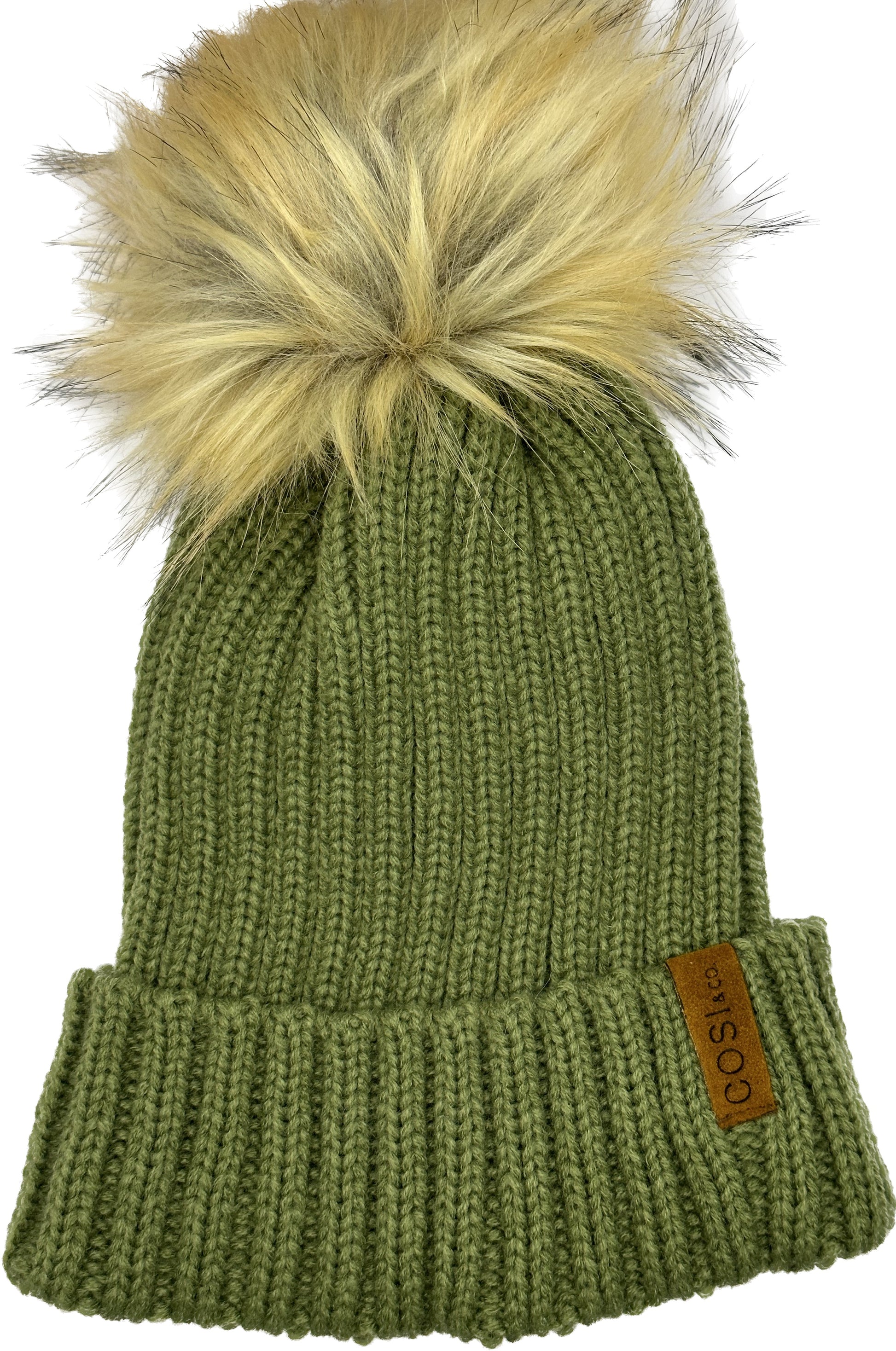 The Knit Pom in Olive Green - COSI & co.