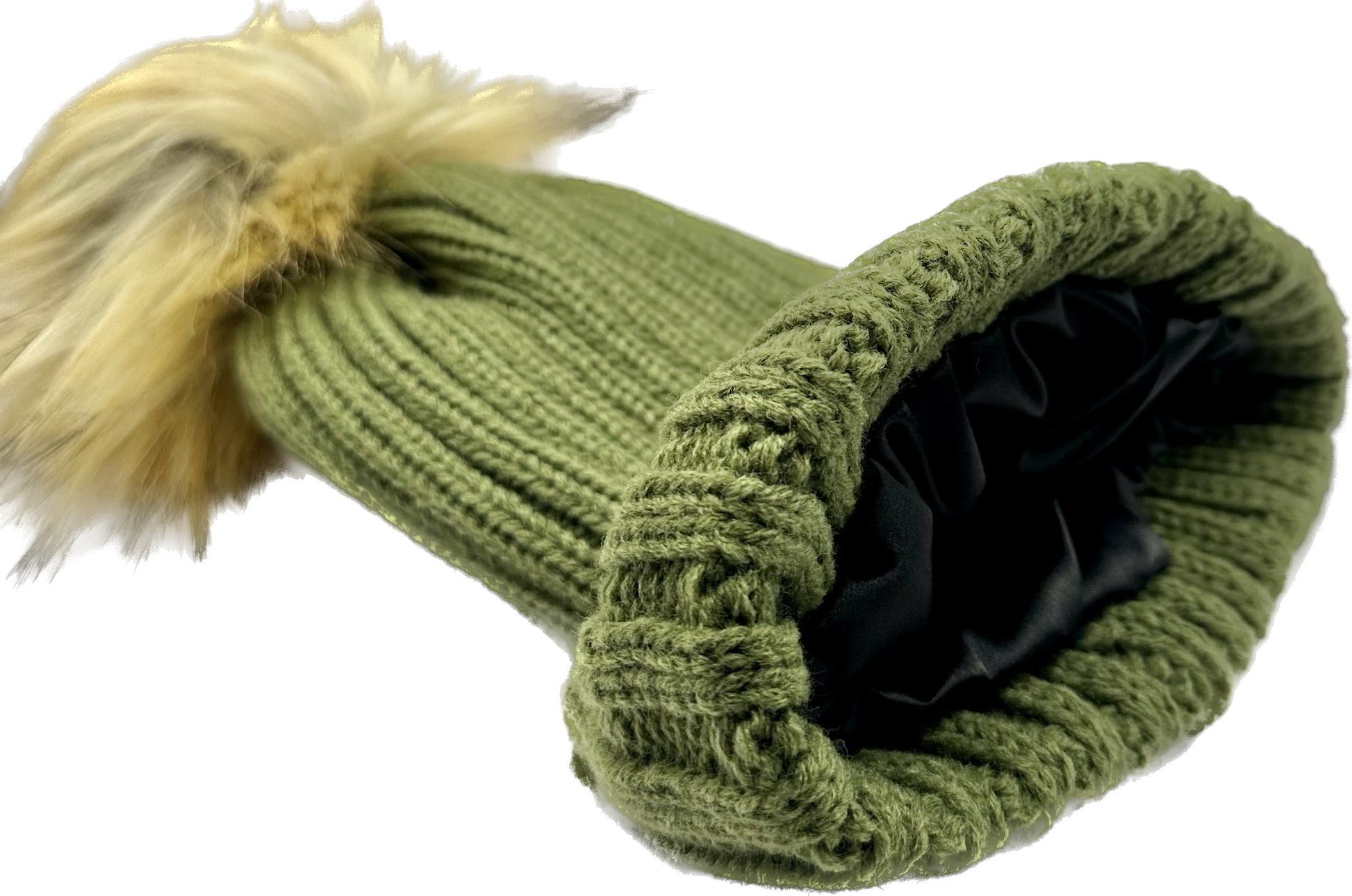 The Knit Pom in Olive Green - COSI & co.