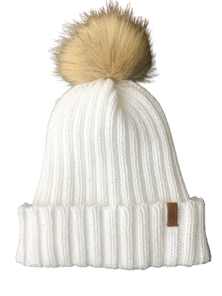 The Knit Pom in White - COSI & co.