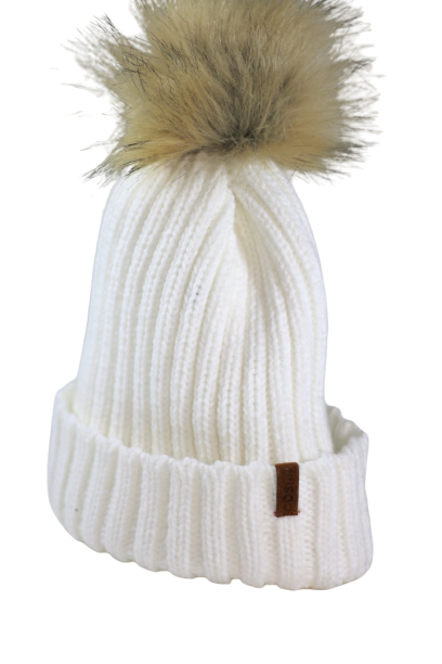 The Knit Pom in White - COSI & co.